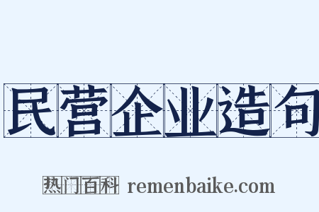 民营企业造句是什么意思的图片